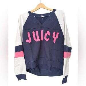 Juicy Couture Colorblock Logo Sweatshirt Navy/White/Pink